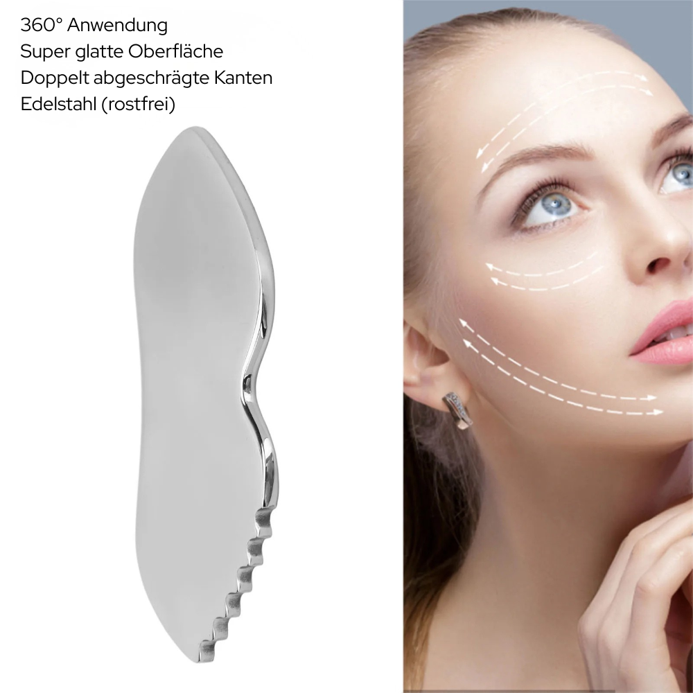 BEAUTYBLOCK Gua Sha Edelstahl Gesicht