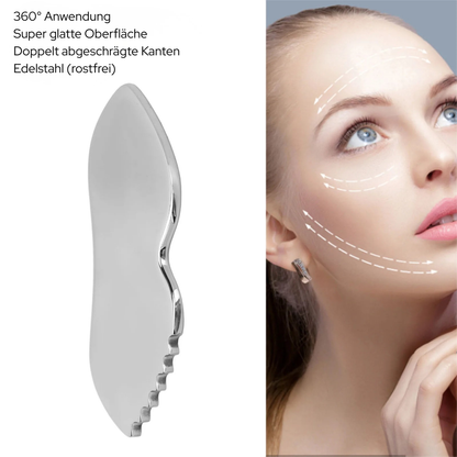 BEAUTYBLOCK Gua Sha Edelstahl Gesicht